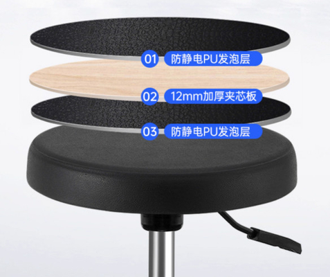 ESD クリーンルームチェア ESD PU レザー ESD ポリウレタン キャスター 表面抵抗 106-109Ω