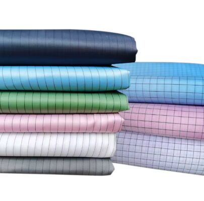 クリーンルーム作業服 ESD 防塵生地、帯電防止、ツイル織り