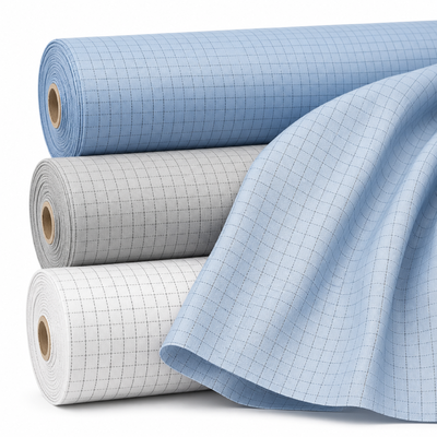 クリーンルーム ESD Twill Fabric 110g/m2 10E5-10E9 アンチステティックワークウェアのためのオーム