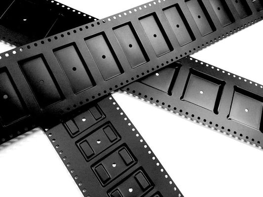 SMT用黒色エンボスキャリアテープ - 帯電防止、PS/PC/PET素材、8～104mm幅